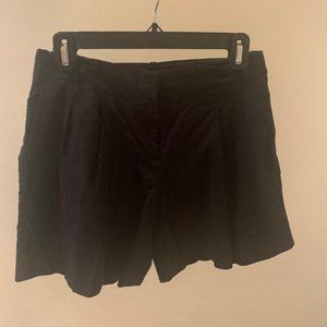White House Black Market black linen shorts